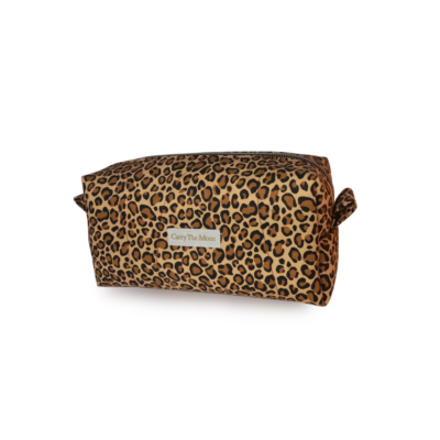 trendy cheetah makeup box bag