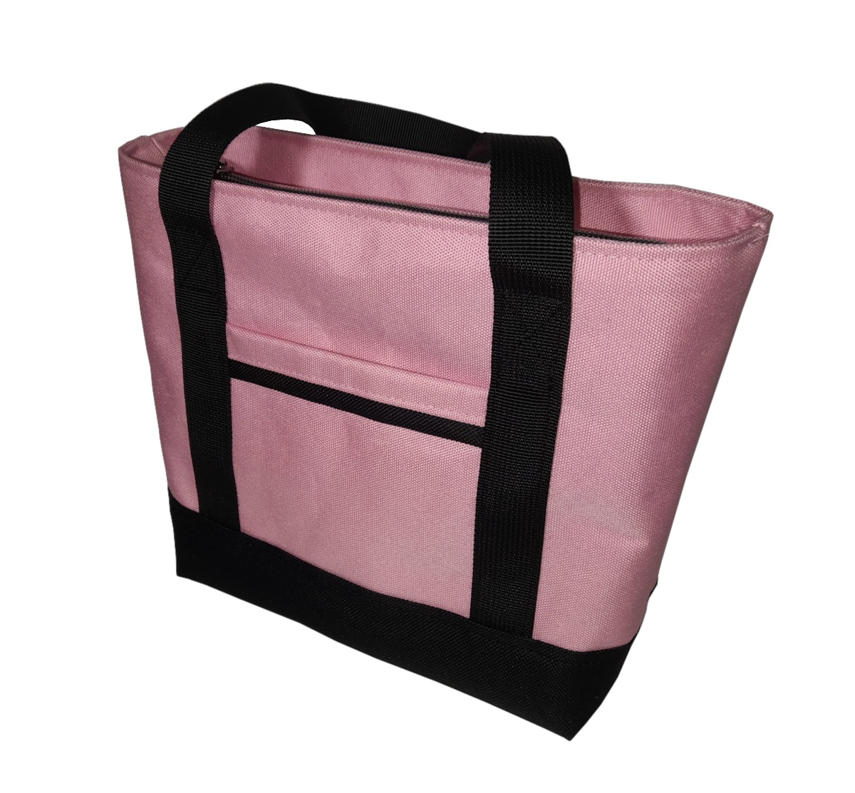 Pink waterproof canvas tote from side view