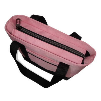 top view sporty pink tote